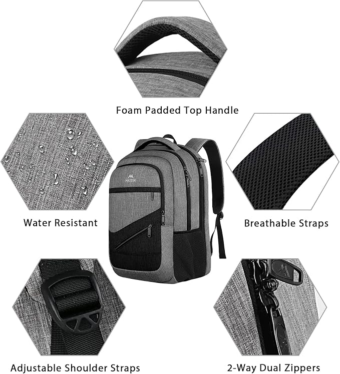 MATEIN 17 Inch Work Backpack for Men Women, Water Resistant Practical Travel - Image 7