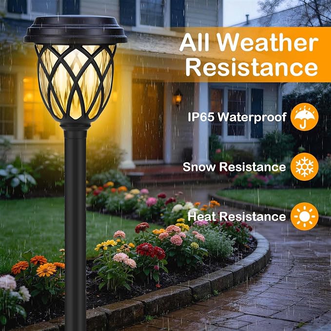 Solar Lights Outdoor 8 Pack Solar Garden Lights Waterproof IP65 Solar Landscape - Image 4