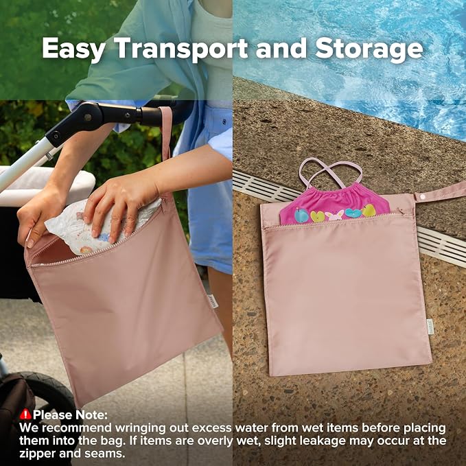 haakaa Waterproof Wet Bags for Baby Wet Dry Bags for Cloth Diaper, Swimsuit & - Image 3