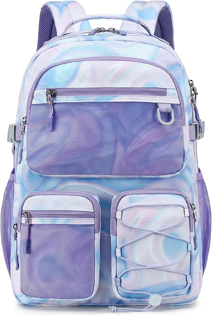 Lohol Multi-Pocket Backpack for School College Travel, Heavy Duty Big Bookbag by Lohol