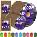 TECEUM Reflective Paracord Rope 1000 – 1000ft/200ft/100ft/50ft – 40+ Colors – by TECEUM