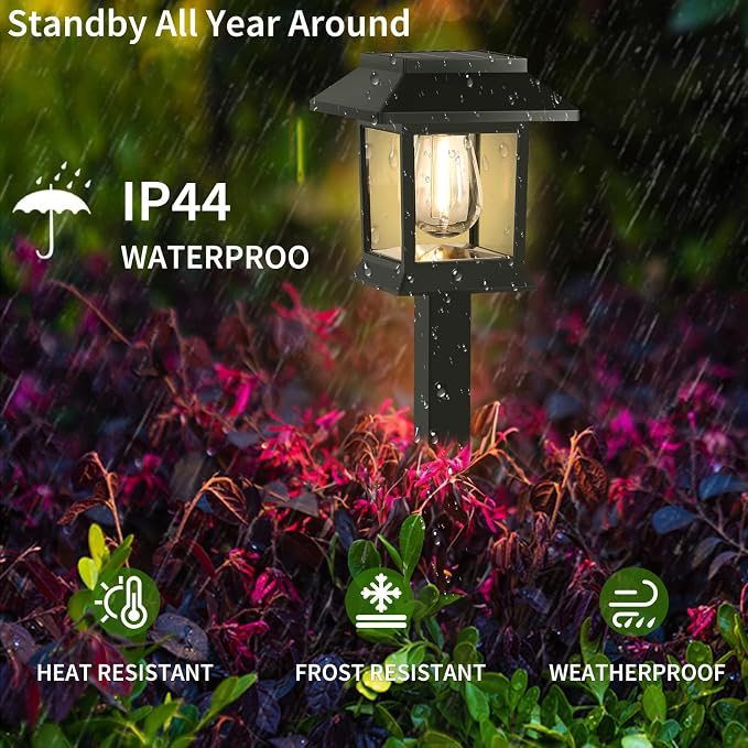 Greluna Solar Lights Outdoor, 12 Pack 3000K Waterproof Auto On/Off Solar - Image 4
