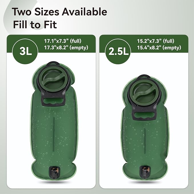 MARCHWAY 2L/2.5L/3L TPU Hydration Bladder, Ultra Durable Water Reservoir Bag - Image 6