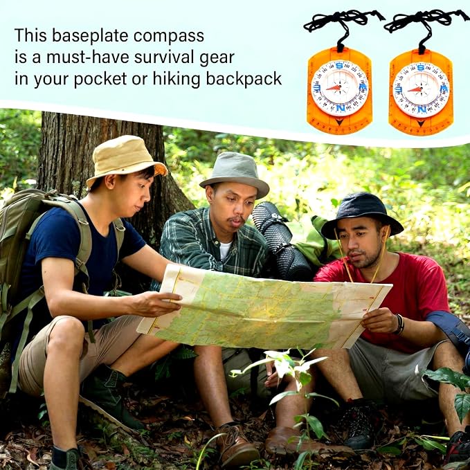 50 Pack Orienteering Compass Bulk Advanced Baseplate Compass Hiking Survival - Image 5