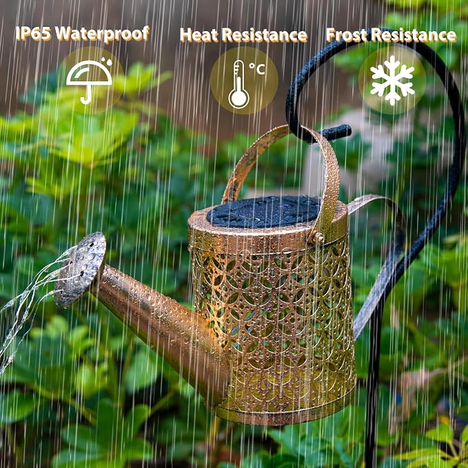SRNPMIU Solar Watering Can Light, Solar Yard Decorations Outdoor, Garden Decor - Image 4