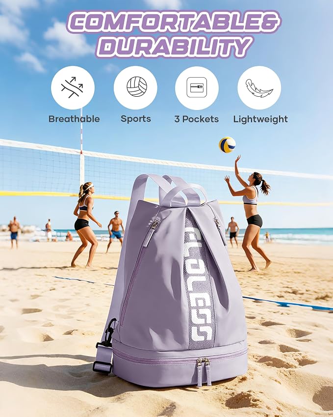 Gym Backpack for Women with Shoe Compartment, Sport Backpack Casual Daypack for - Image 4