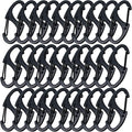 Small Carabiner Clips 1.6 inch Metal Double Sided Spring Gate Snap Hooks by Bytiyar
