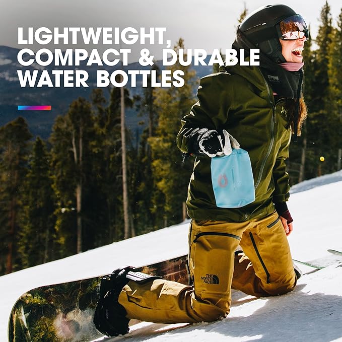 HydraPak Stow Collapsible Water Bottle – 350ml, 1L – Ultralight, Leak-Proof - Image 2