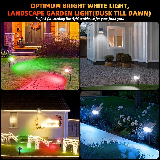 LEREKAM Color Solar Lights Outdoor Waterproof Spotlights - Image 8