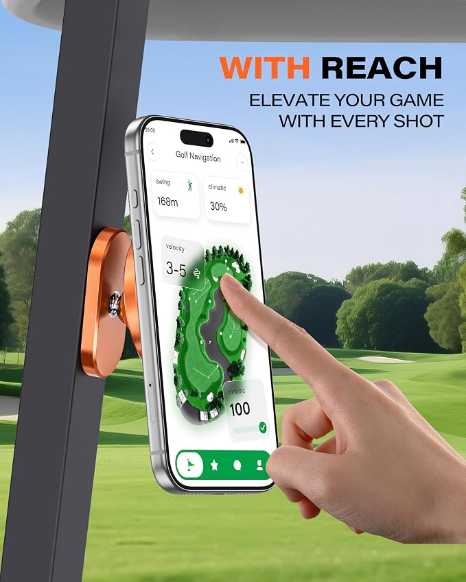 A2C Alloy Magnetic Golf Cart Phone Holder - Image 2