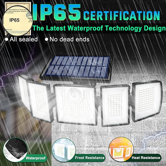 MDCMDCM Solar Lights Outdoor Waterproof Motion Sensor - Image 6