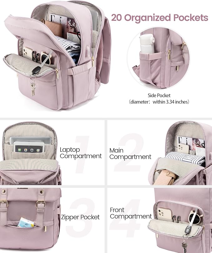 LOVEVOOK Travel Laptop Backpack Purse - Image 2