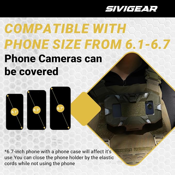 Tactical Molle Phone Holder for Plate Carrier Vest, Quick Release & Adjustable - Image 6