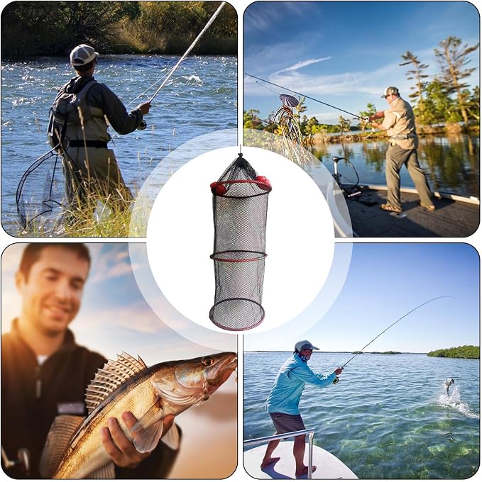 Fish Basket – 25x30cm/25x60cm/25x90cm Nylon, Portable Net Pen, Live Catch - Image 4
