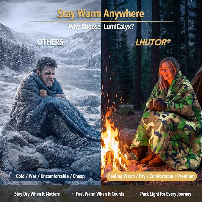 Insulated Camping Blanket | Military Poncho Liner - Image 3