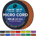 TECEUM Micro Paracord – 1.18 mm X 125 ft – Micro Utility Cord – Thin Braided by TECEUM