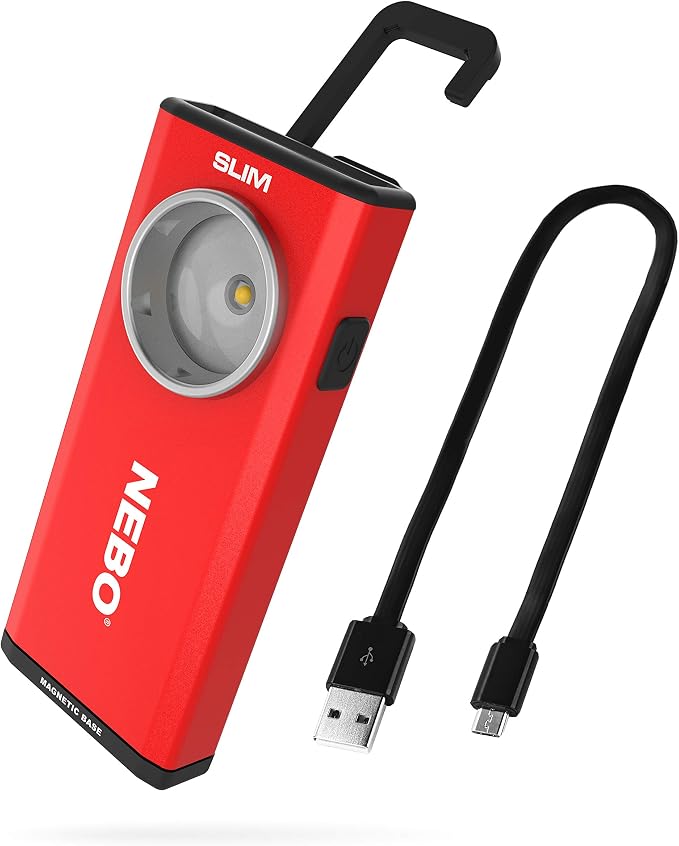 NEBO Slim Pocket Flashlight | 500 Lumens, Rechargeable Mini EDC Work Light by NEBO