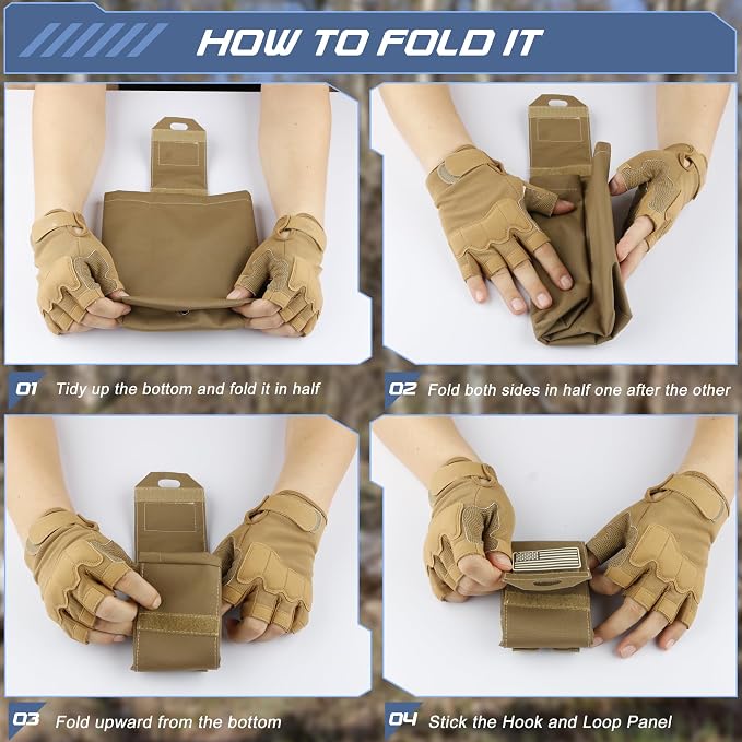Tactical Dump Pouch for Battle Belt & MOLLE Systems | Foldable Mag Pouch - Image 7