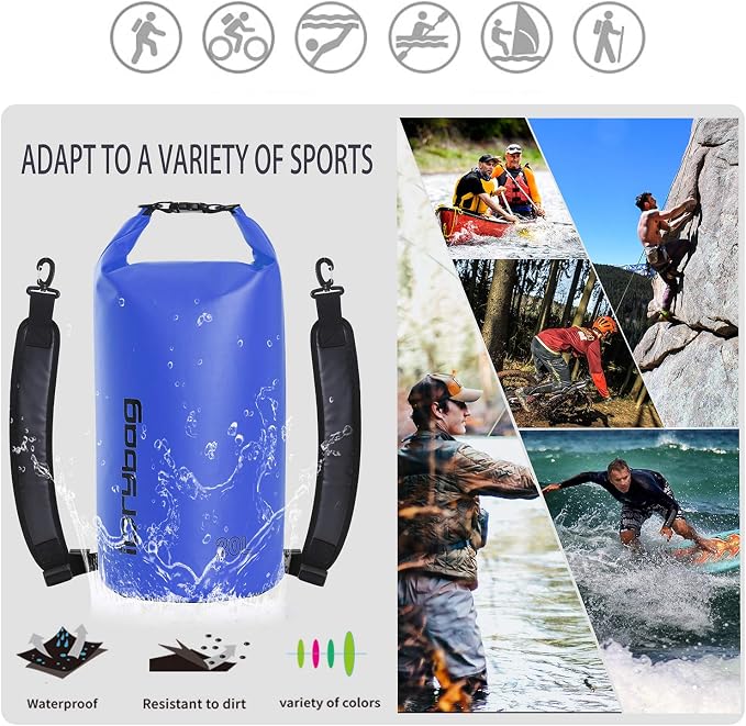 IDRYBAG Dry Bag for Kayaking Waterproof 2L/5L/10L/15L/20L, Small Dry Sack - Image 5