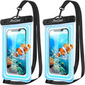 ProCase 2 Pack Floating Waterproof Phone Pouch IPX8, Universal Dry Bag Fits by ProCase