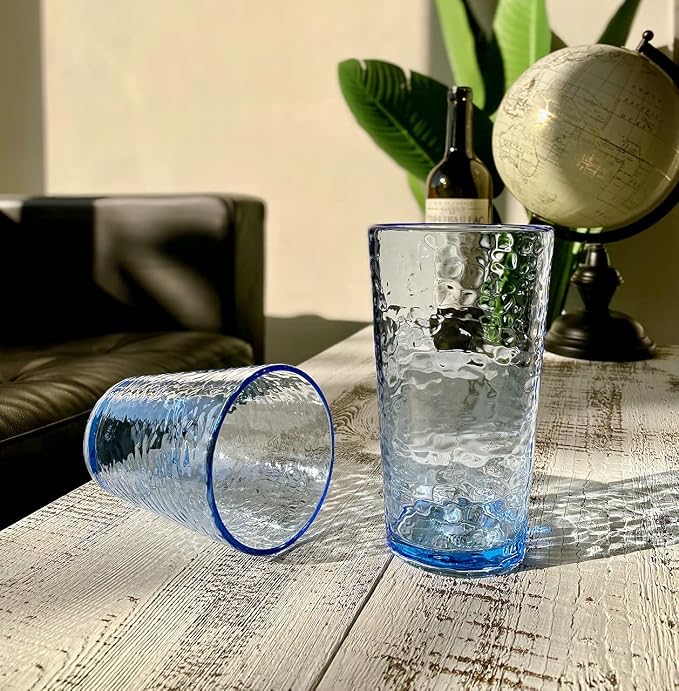 KLIFA- NICE- 14.7 & 20 ounce, Acrylic Tumbler & Highball Drinking Glasses Cups - Image 8