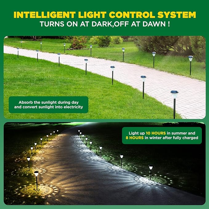 URAGO Super Bright Solar Lights Outdoor Waterproof-10 Pack, Dusk to Dawn Up to - Image 5