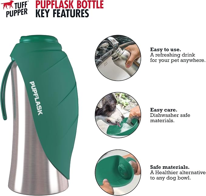 PupFlask Large Dog Water Bottle | 27 or 40 OZ Stainless Steel | Convenient Dog - Image 2