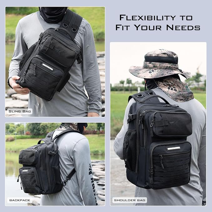 KastKing BlowBak Tactical Sling Tackle Bag-Lightweight Fishing Backpack Storge - Image 6