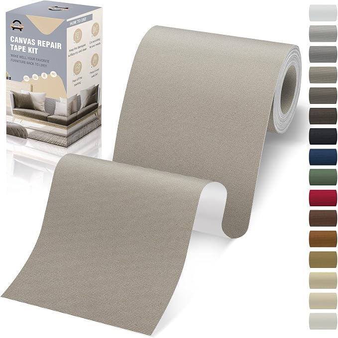 OAZ 4 x 79 inch Canvas Repair Patches Fabric Patch Self-Adhesive Canvas Repair by OAZ