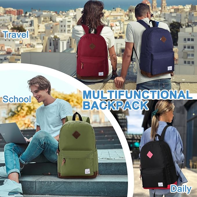 Backpack for Men Women, VASCHY Classic Water-resistant Lightweight Travel - Image 7