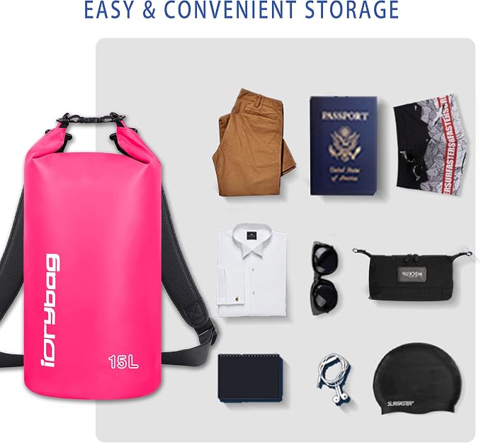 IDRYBAG Dry Bag for Kayaking Waterproof 2L/5L/10L/15L/20L, Small Dry Sack - Image 3