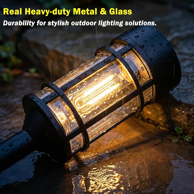 ILANCK Solar Lights Outdoor Waterproof, 8 Pack 21" Solar Pathway Lights - Image 6