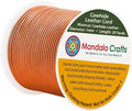 Mandala Crafts Round Genuine Copper Leather Cord by MandalaCrafts