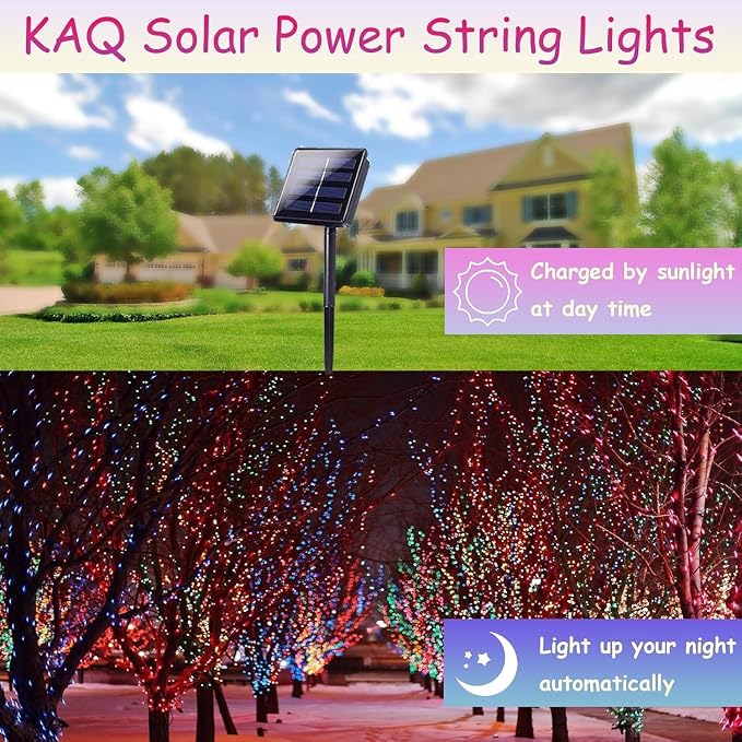 Upgrade 2Pack 200LED Solar String Lights - Image 3