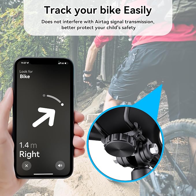 DDJ for AirTag Bike Mount Hidden Under Seat - Image 8