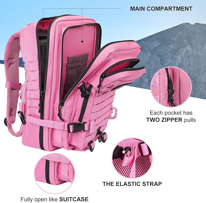 Hannibal Tactical MOLLE Assault Backpack, Tactical Backpack Military Army - Image 6