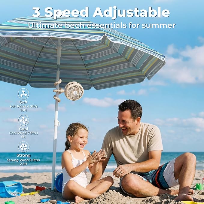AMACOOL Battery Operated Stroller Fan, Baby Travel Essentials - Image 3