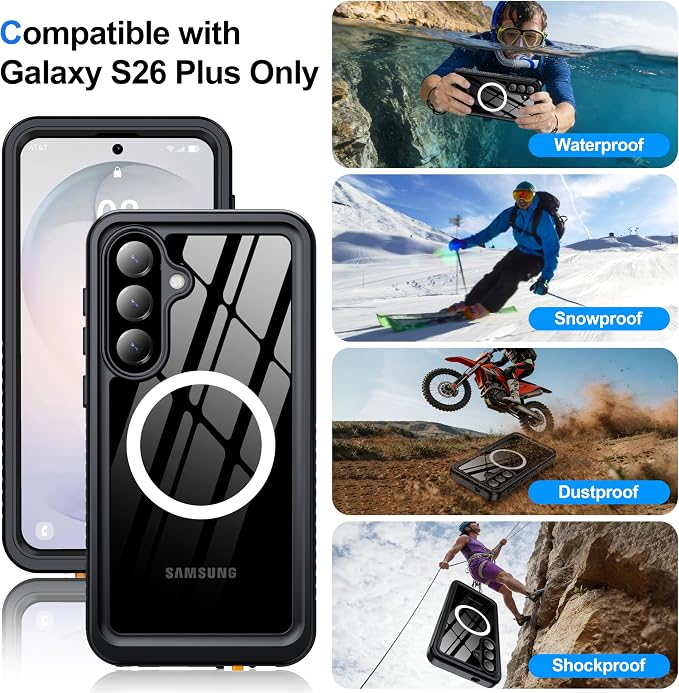 ANTSHARE IP68 Waterproof Case for Samsung Galaxy S26 Plus - Image 8