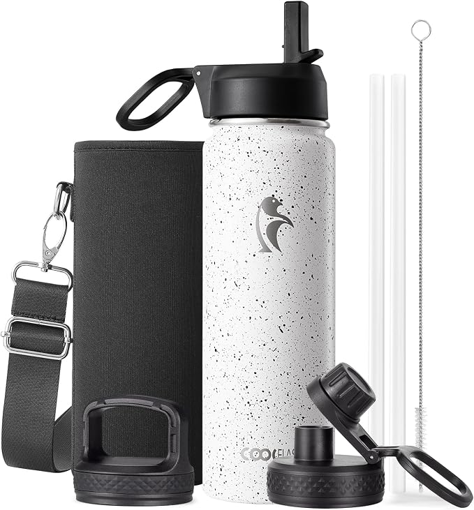 Coolflask Water Bottle 24 oz Insulated by Coolflask