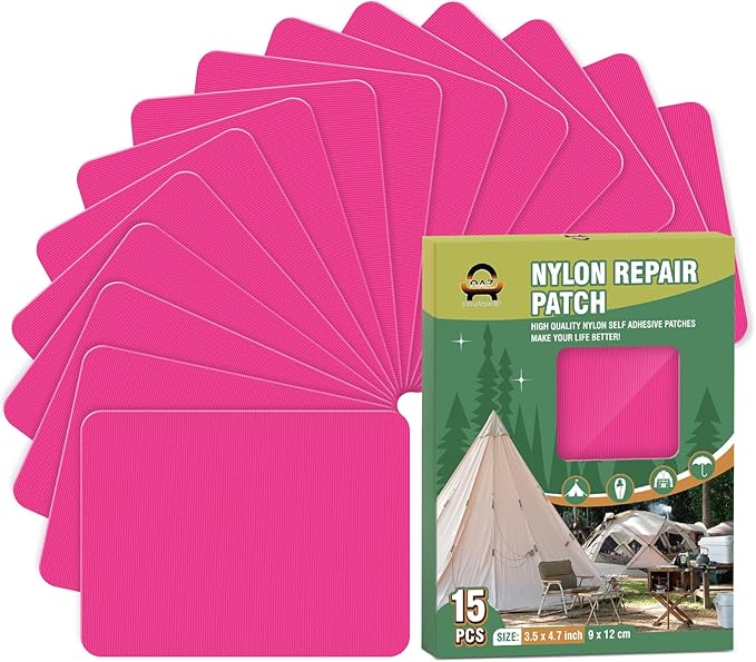 OAZ 15 Pieces 3.5 x 4.7 inch Nylon Repair Patches Nylon Fabric Patch by OAZ