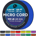 TECEUM Micro Paracord – 1.18 mm X 125 ft – Micro Utility Cord – Thin Braided by TECEUM