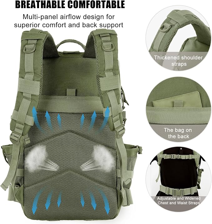 Military Tactical Backpack 50L Large Day Backpack - Image 4