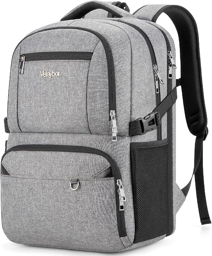 Insulated Lunch Backpack Fit 17" Laptop, Work Backpack by Velaybor