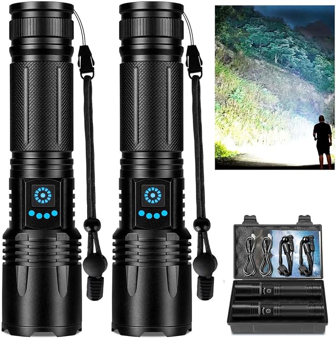 Rechargeable Flashlights High Lumens, 000 Lumens Super Bright Led Flashlights by LBEFLASHLIGHT
