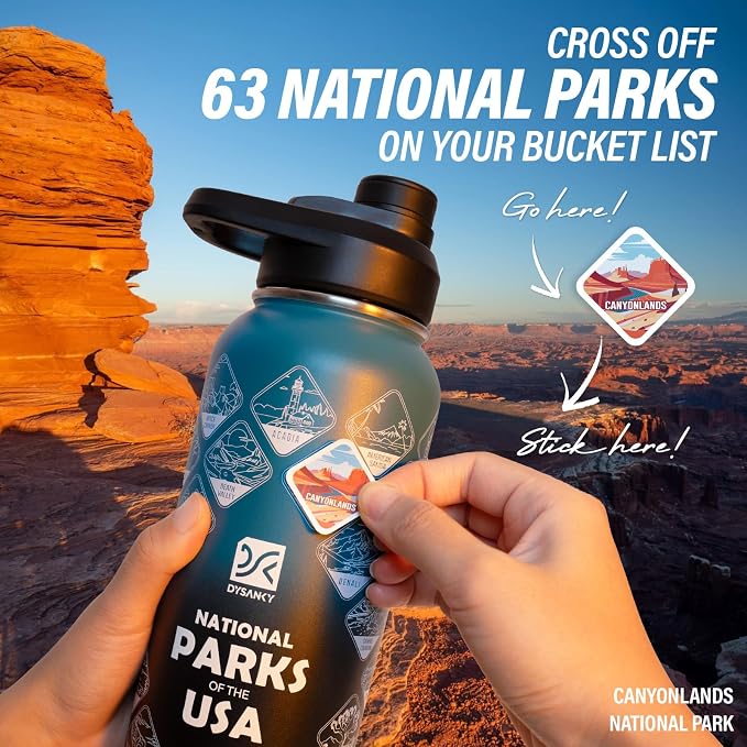 DYSANKY National Parks Water Bottle – 32 oz Insulated Stainless Steel Bottle - Image 3