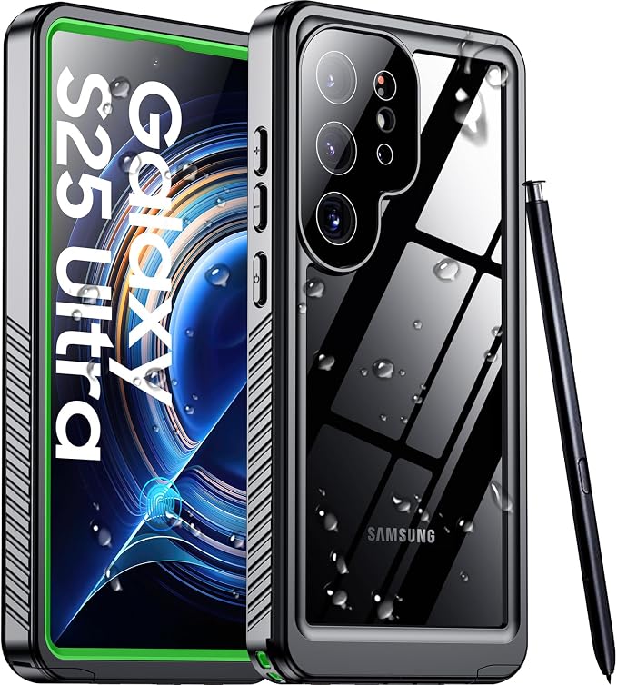 Temdan Designed for Samsung Galaxy S25 Ultra Case Waterproof, Built-in Lens & by Temdan