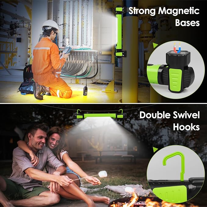 Work Light, 2500LM Bright LED Work Lights, 5200mAh Rechargeable Magnetic - Image 5
