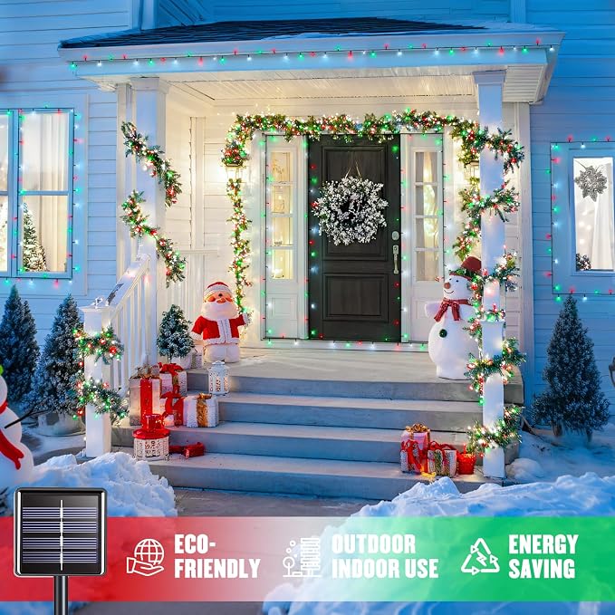 JMEXSUSS 2 Pack Solar String Lights Outdoor Waterproof, Total 66 FT 200 LED - Image 6