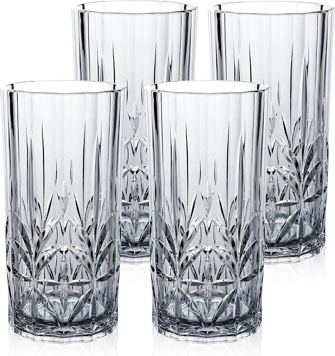 BELLAFORTE Shatterproof Tritan Tall Tumbler Set of 4, 18oz by BELLAFORTE