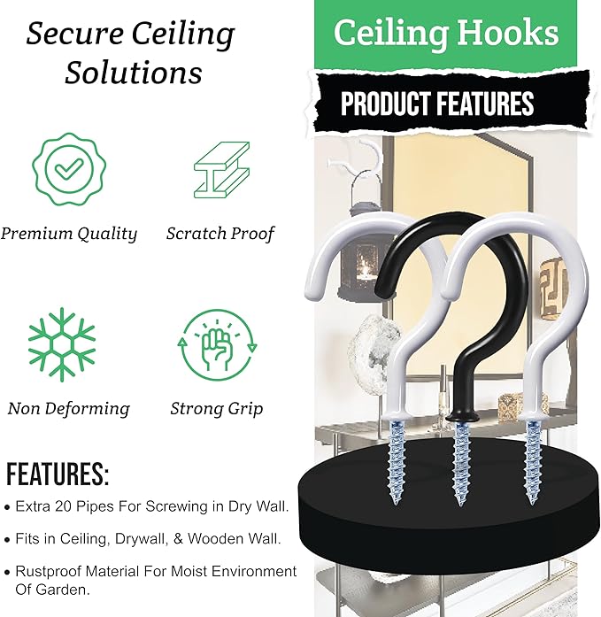 20 Pcs Ceiling Hooks for Hanging Plants - Image 8
